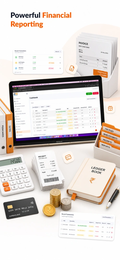 E-Billing system financial reporting dashboard