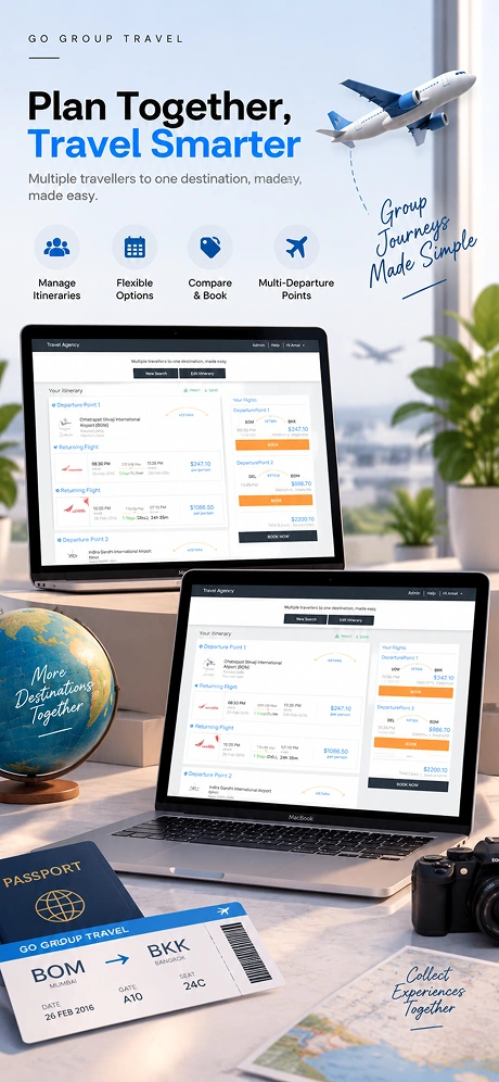 Group Travel Planning Platform arrival matching