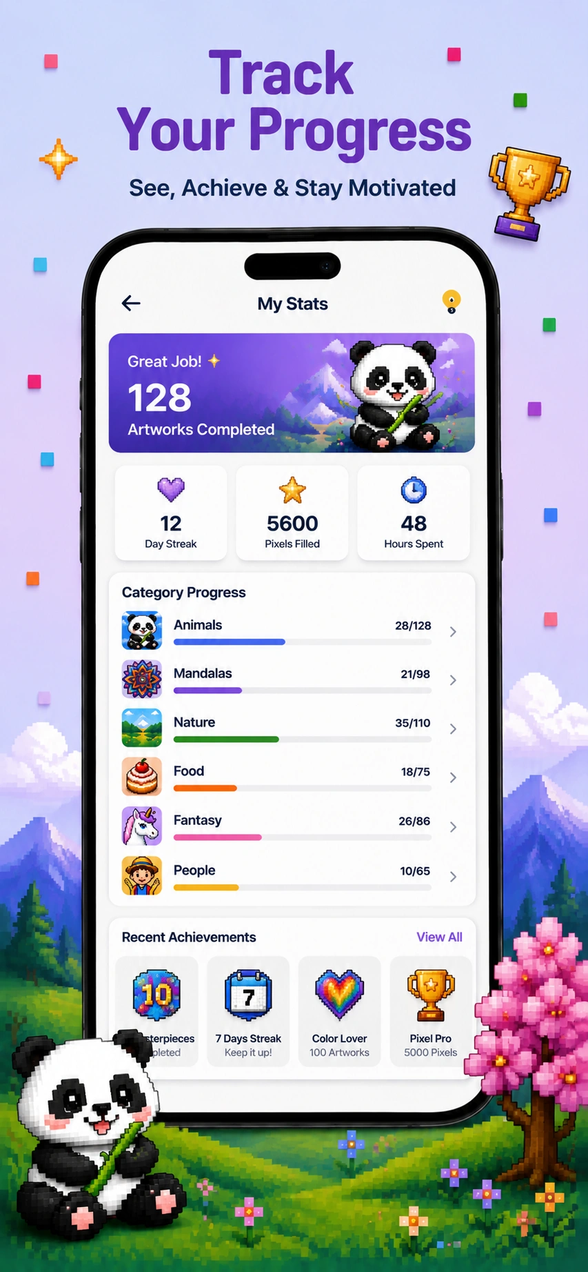 Pixel Colour app daily login rewards screen