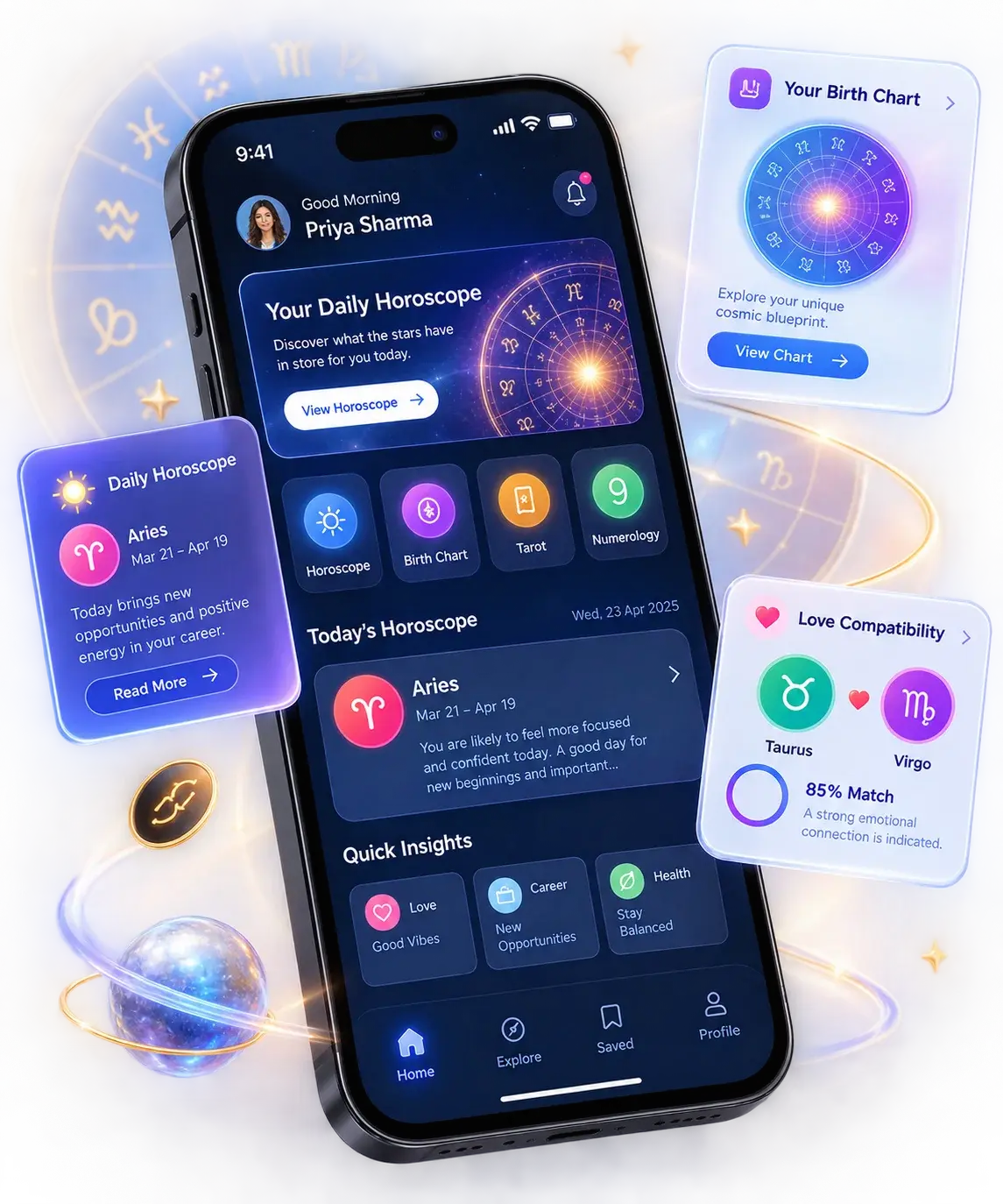 One Platform, Three Powerful Experiences: user app, astrologer app and admin panel for astrology software