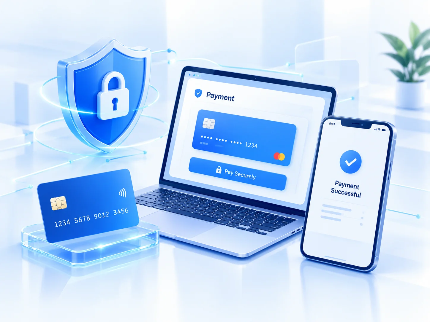Secure digital payment processing with encryption and payment verification