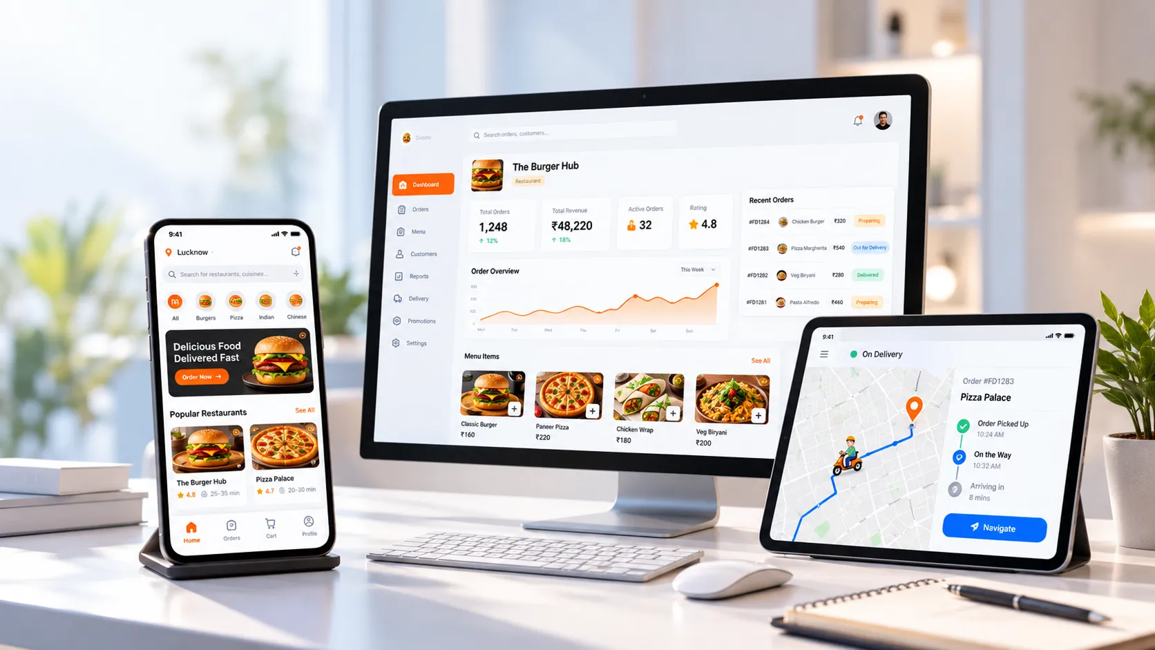 Food delivery app development