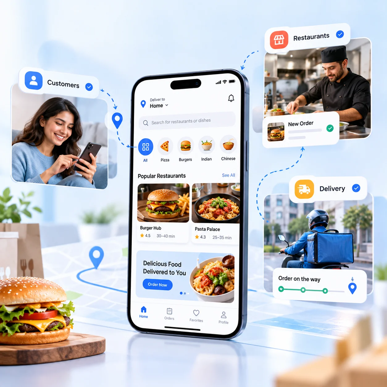 Food ordering experience on mobile devices