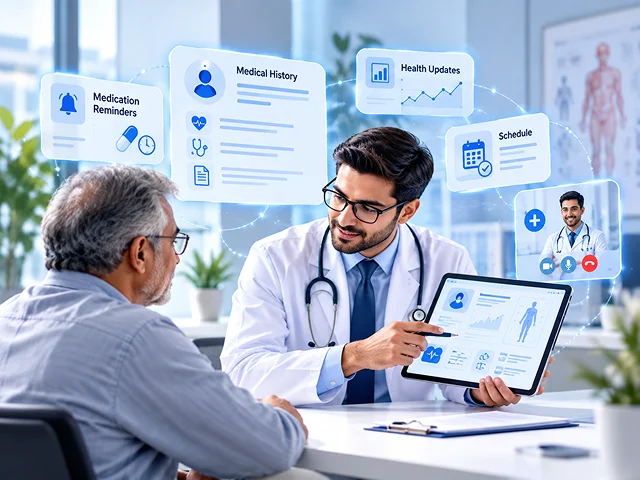 Patient kept informed and updated through a healthcare app