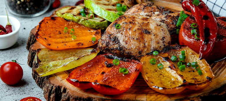 fried-chicken-breast-with-vegetables