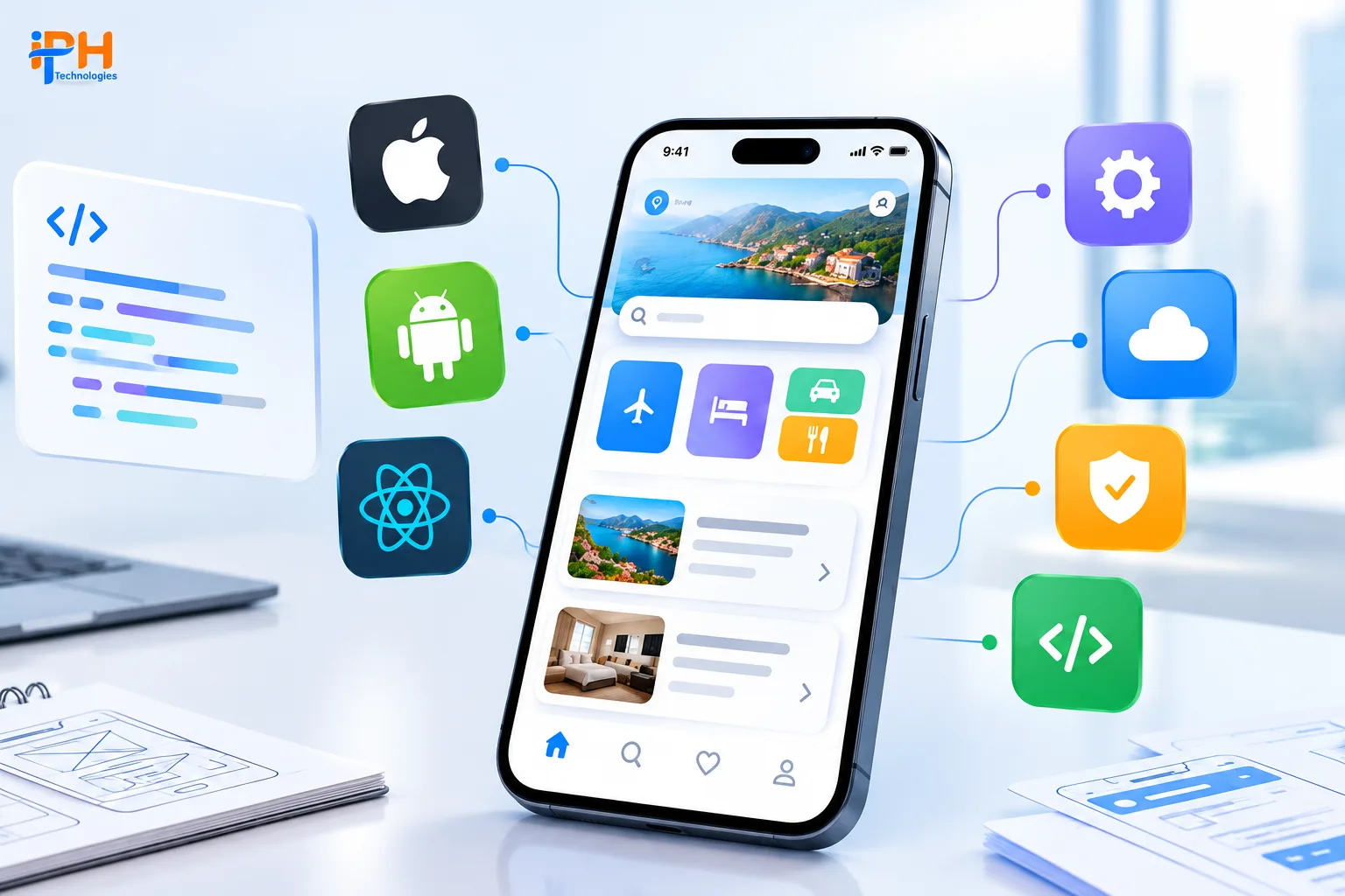 Mobile app development services provider - iOS, Android, React Native icons